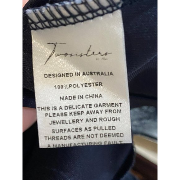 Twosisters Navy Lace & Chiffon Tiered Ruffle Mini Dress With Strappy Back Design - Picture 6 of 12